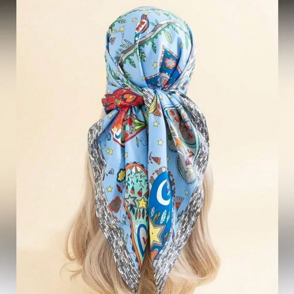 Blue Multicolor Scarf N1100